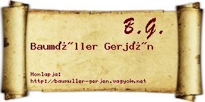 Baumüller Gerjén névjegykártya